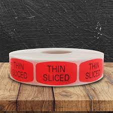 Label Day-Glo Thin Sliced Closeout