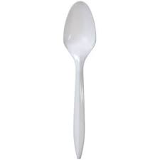 Teaspoon Medium Weight White Bulk