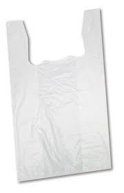 1/10 T-Shirt Bag White HDPE