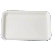 Foam Tray 2S White 8.25x5.75x.63"