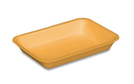 Foam Tray 2P 2PP Yellow 8.25x6x1.13"