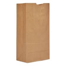 25 lb Bag Tall Brown Kraft 8.25x5.13x18"