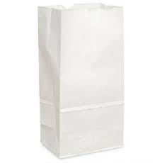 20 lb Paper Bag White Tall 8.25x5.13x16"