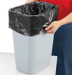 Liner 15x9x33" Black Heavy Trash Bag 1.7 mil Lo-D