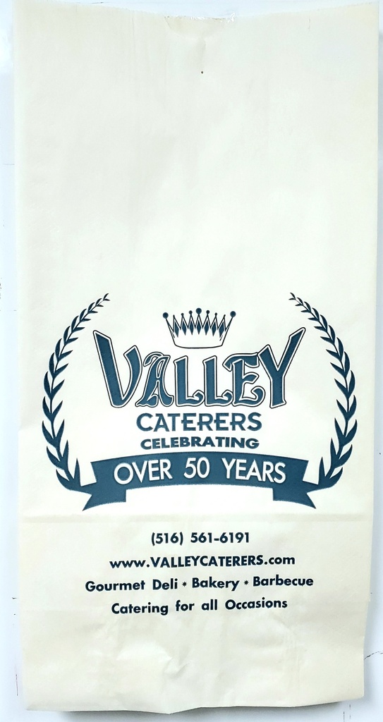 12 lb Paper Bag White Valley Print 7.13x4.25x13.75"