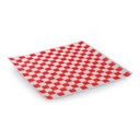 [12DRY-RED] 12x12" Greaseproof Sheet Red White Checkered