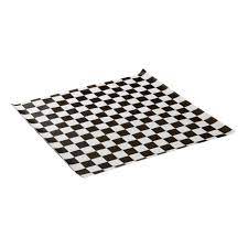 12x12" Greaseproof Sheet Black White Checkered
