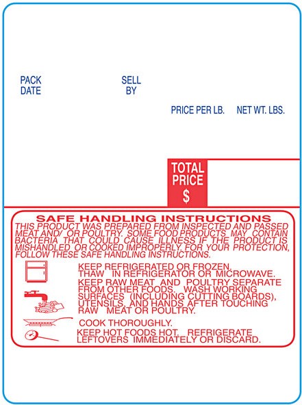 Label Safe Handling 1.5" Core Closeout