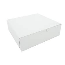 10x10x3" Cake Box White Clay