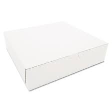 10x10x2.5" Cake Box White Clay