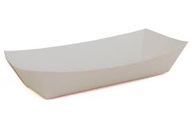 White Paper Hot Dog Tray 7x2.75x1.5"