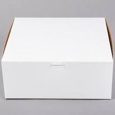 10x10x4" Cake Box White Clay