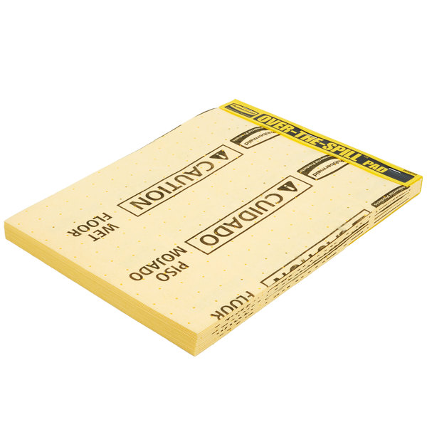 Over the Spill Station Absorbent Pads 16x12.63" Yellow Medium