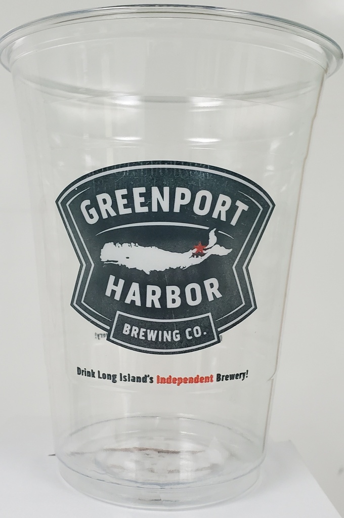 12/14 oz Greenport Brewing Clear Squat Plastic Cup PET