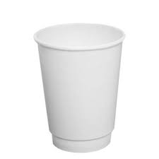 12 oz Double Wall Hot Cup White Paper