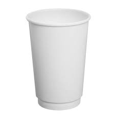16 oz Double Wall Hot Cup White Paper