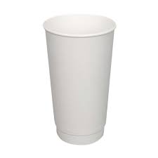 20 oz Double Wall Hot Cup White Paper