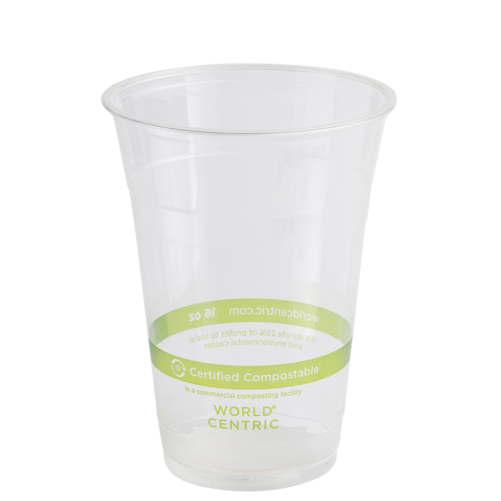 16 oz PLA Clear Plastic Cup