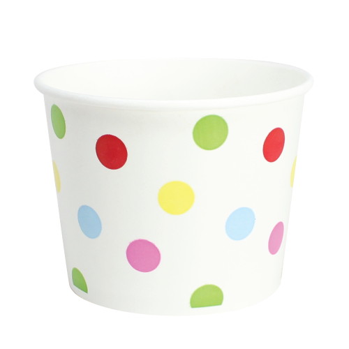 16 oz Paper Food Container Dots
