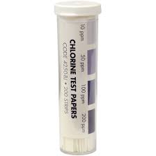 Test Kit Sani Vial CM-240 Chlorine Strips 100 Ct