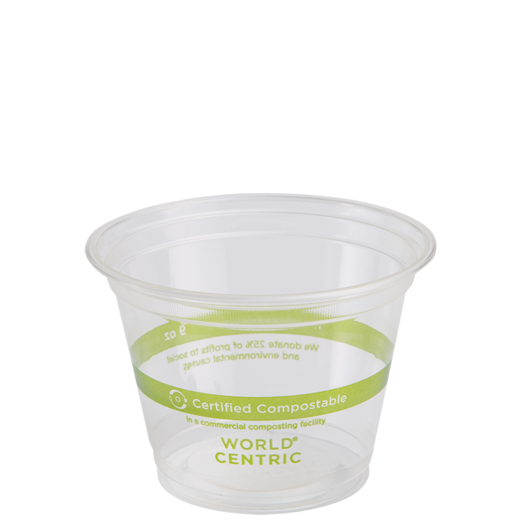 9 oz PLA Clear Squat Plastic Cup