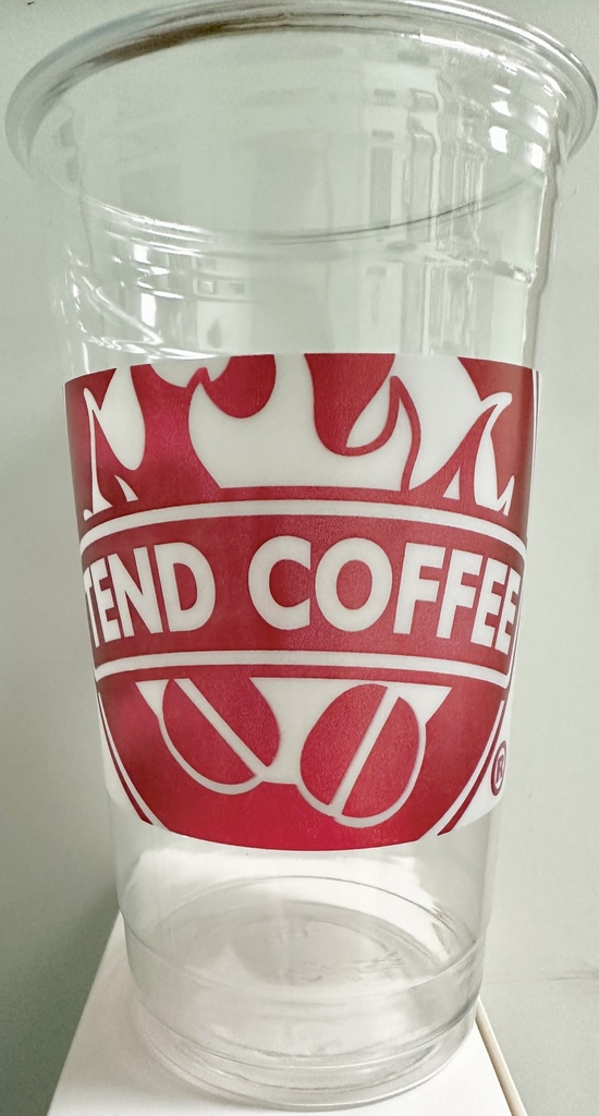 24 oz Tend Print Clear Plastic Cup