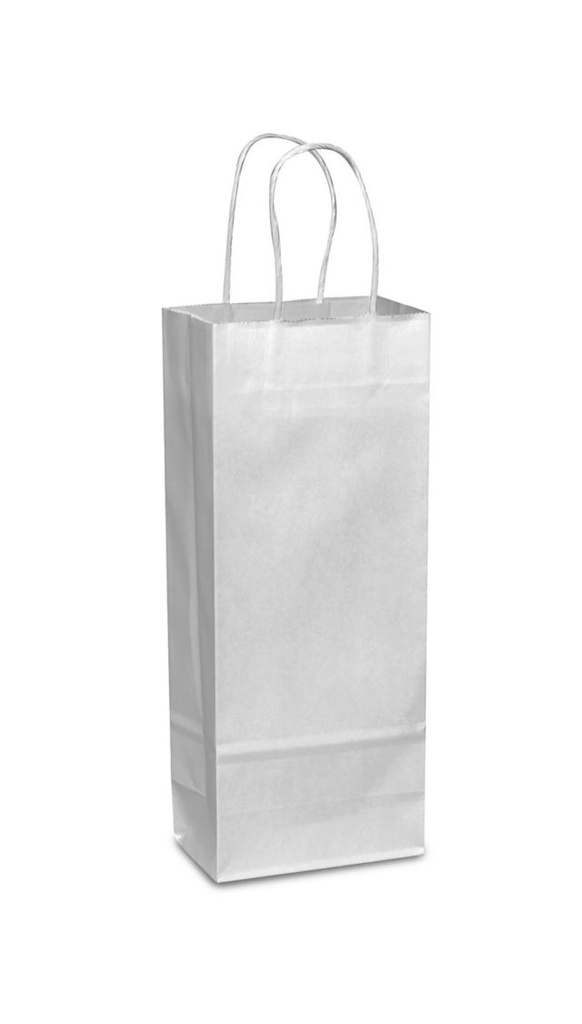 8.5x3.25x13" Bag White Shopping Handle