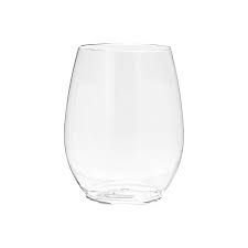 12 oz Stemless Clear Wine Goblet