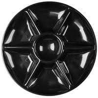 14" Round Black Tray Lazy Susan 7 Comp