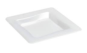 3" .5 oz Square White Abyss Dish