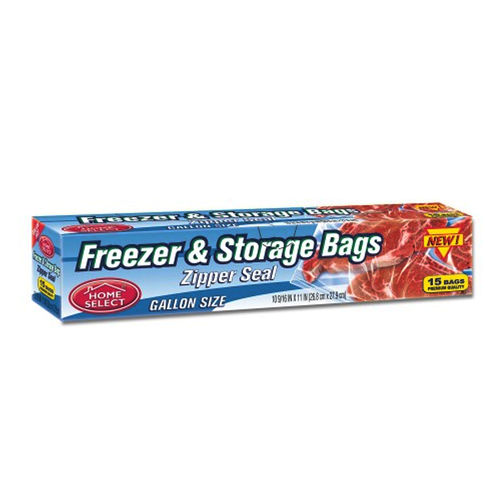 Zipper Storage Bag Gallon 10.5x11"