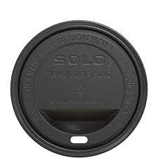 Lid Solo Dome Black for Hot Paper Cups TLB316-0004