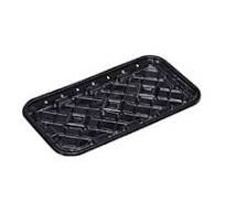 Plastic Tray 5S Black 10x5.4x0.6" PET