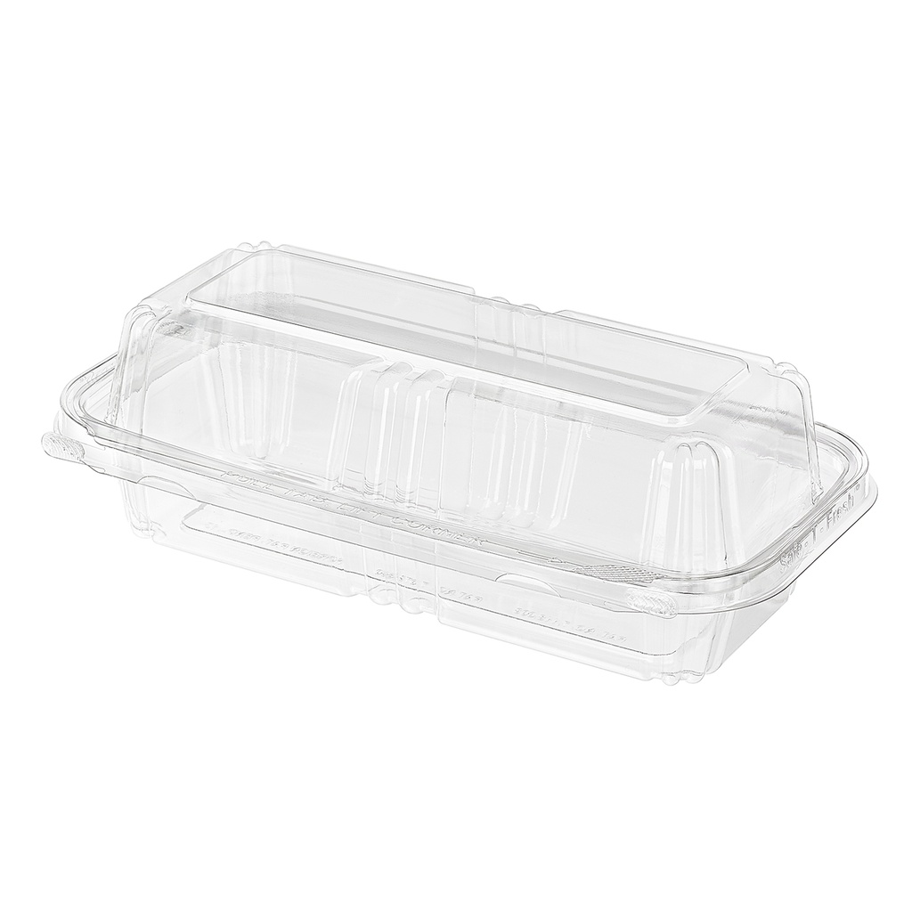 9.125x4.975x3" Oblong Tamper Evident Hinged Container