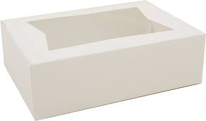 8x5.75x2.5" Cake Box Window White