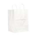 [BISTROW] 10x6.75x12" Bistro Bag White Shopping Handle