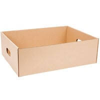 Catering Box Deep Double Full Pan 21.25x13.63x7.83" w/ Handles Kraft Brown