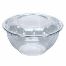 64 oz Clear Swirl Bowl Combo PET