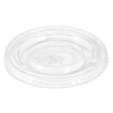 Lid Flat Straw Slot 7 10 oz Clear PET