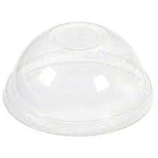 Lid Dome No Hole 12/14 16 20 24 oz Clear PET