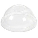 [PTLID-D92NH] Lid Dome No Hole 9 12 oz Clear PET