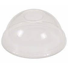 Lid Dome Round Hole 9 12 oz Clear PET Closeout