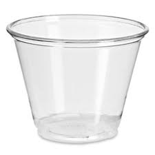 9 oz Clear Squat Plastic Cup PET