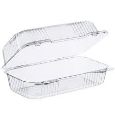 9x5.5x3.5" Hinged Clear Container