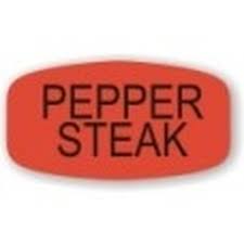 Label Day-Glo Pepper Steak Closeout