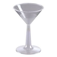 [MTG6] Martini Glass 6 oz 2 piece Clear