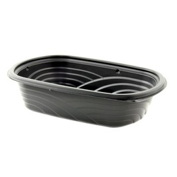 [M432] 32 oz Container Black Microwave 9x6"