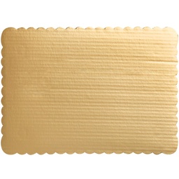 [GOLD] Quarter Sheet Scalloped Cake Board 1/4 13.25x9.75"