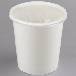 [DPPFCW32-CPPL] 32 oz Soup Combo Paper White PP Lid