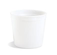 [CL86] 5 lb 86 oz Poly Tub Container White HDPE